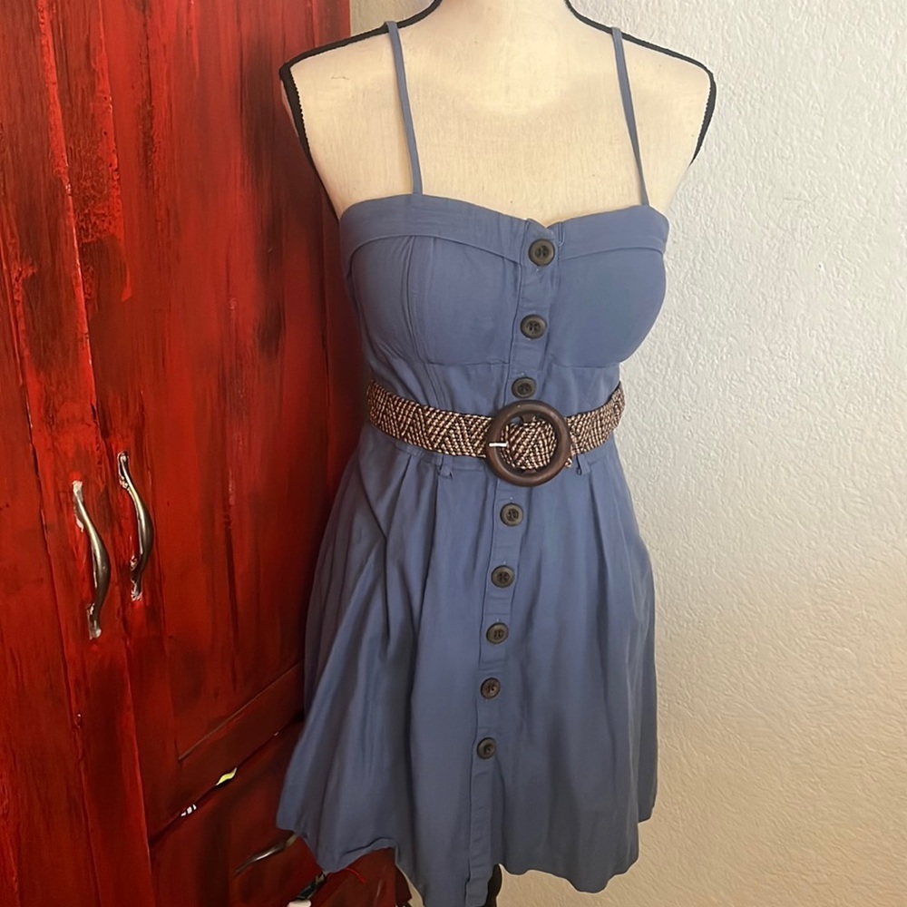 Bundle 3 for $20 - Mind Code Blue Button-Up Mini Dress